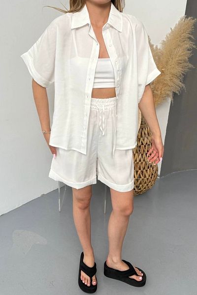 bb butik basic Star Suit with Draped Shorts St2309