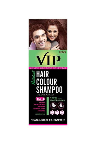 Vip VIP 5-In-1 Shampoo Hair Colour Brown 180ml