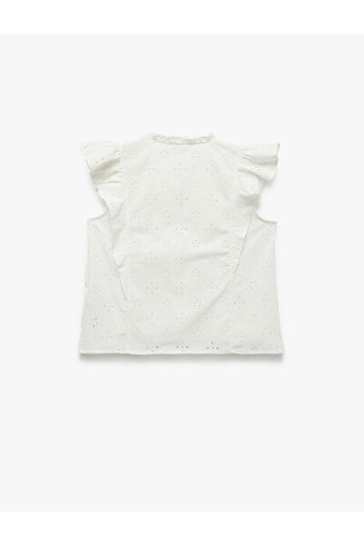 Koton X Melis Ağazat - Sleeveless Brode Bow Detailed Fisto Ruffle Blouse