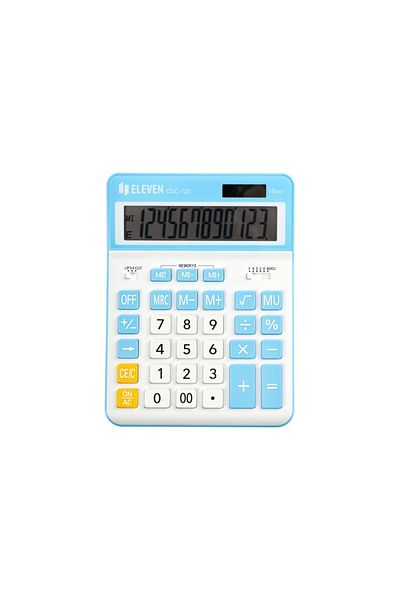 ELEVEN 12-digit desktop calculator, 206 x 155 x 35 mm, Eleven CDC120 White/Blue