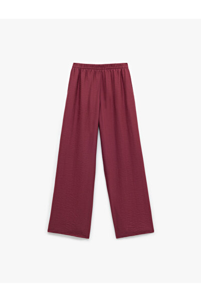 Koton X Melis Ağazat - Astarlı Beli Bağlamalı Bol Paça Pantolon