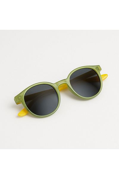 By Donetto New Product 100% Uv Protection and Polarized-Unisex (3-9 Years) Green-Yellow Children's Sunglasses