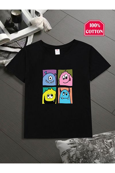 uyguntarz Μπλουζάκι με στάμπα για παιδιά Monsters