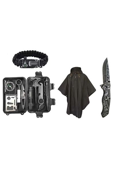 Globalport Retail STK-Survival tactical survival/camping/hunting kit, 15 in 1, multifunctional