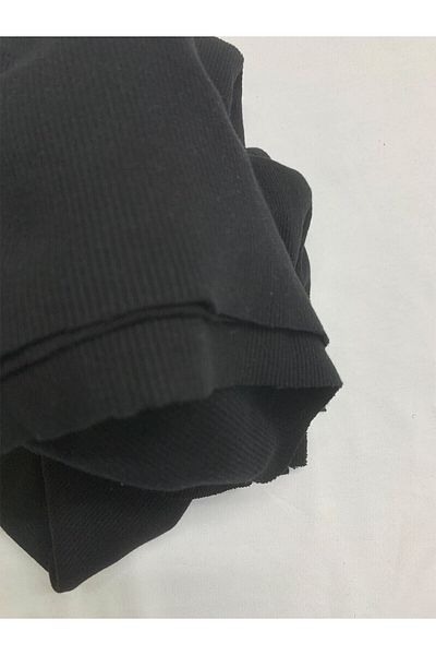 Yiğit Kumaş Black Camisole (Rib) Fabric, Piece 220X130 cm