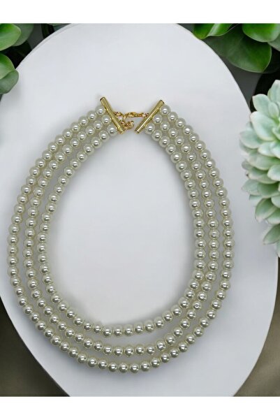 FUYA JEWELLERY Üç Sıra İnci Kolye