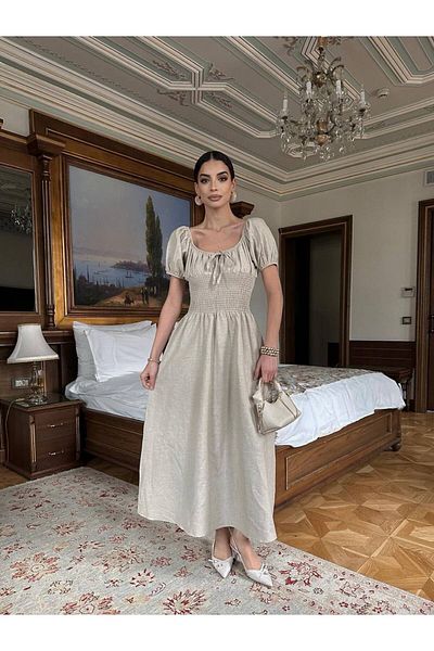 MEECY Γυναικείο Κρεμ Φόρεμα Gipeli