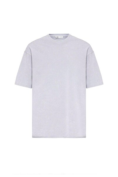 VAMOSCLO Πλενόμενο μπλουζάκι Basic oversized Χρώμα Γκρι