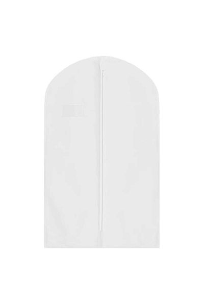 OEM AIM DECO clothing protection cover, WHITE, 125 x 60 x 15 cm, with side bellows