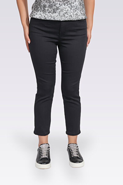 TOLGA SARAÇOĞLU 30261 SİYAH DAR PAÇA BİLEK BOY KOT PANTOLON