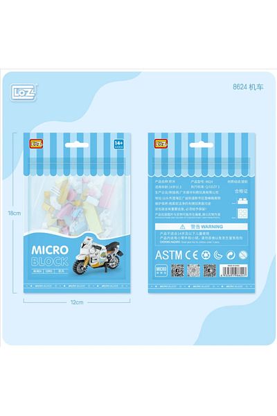 Loz 120 Pieces Micro Blocks Racing Motorcycle 14+ Years
