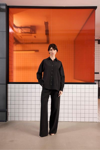 GMG FIRENZE Wide Leg Women's Trousers with Elastic Waist and Istanbul Pockets