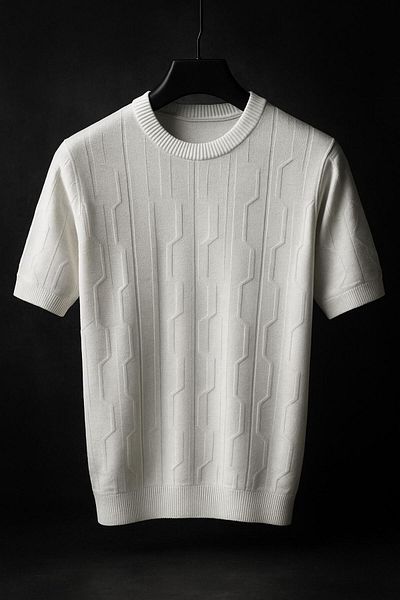 LC Waikiki Striped Patterned Luxury Design Summer Short Sleeve Men's Knitwear T-Shirt - T-Shirt