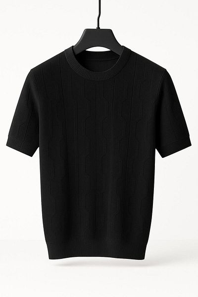LC Waikiki Striped Patterned Luxury Design Summer Short Sleeve Men's Knitwear T-Shirt - T-Shirt