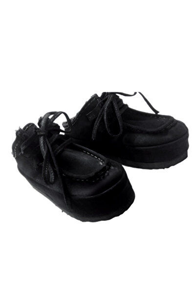 MaisonStanbul Wally Black Suede Platform Slippers