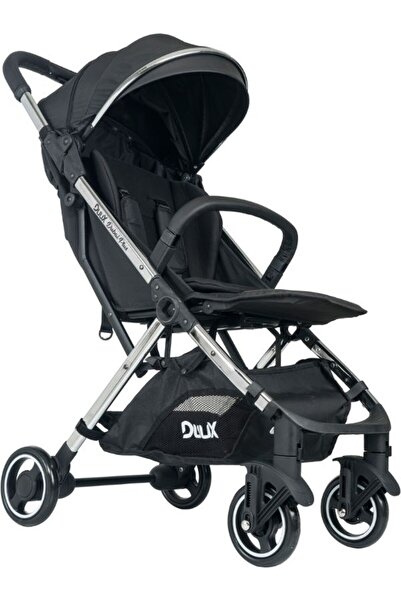 Duux Dubai Plus Kolay Katlanabilen Tam Yatarlı Ayak Örtülü Çekmek Kollu Kabin Bebek Arabası Siyah