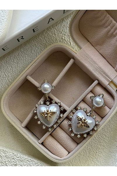 Rossetto Atelier Imported Pearl Bee Earrings