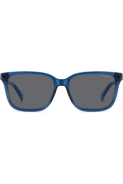 Polaroid Ochelari de soare polarizați pentru băieți Polaroid PLD 8063/S ZX9/M9, Plastic, Albastru, 49 mm