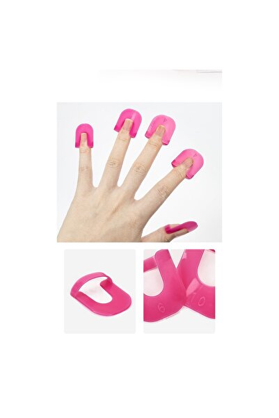 Flippy Set of 26 Reusable Nail Polish Stencils, Flippy, for Neat Manicure, 10 Sizes, Plastic, Pink