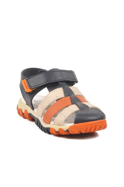 AYAKMOD Navy Blue-Beige-Orange Children's Sandals 173101 P