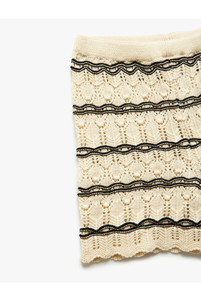 Koton Pamuklu Örgü Detaylı Ajurlu Triko Şort