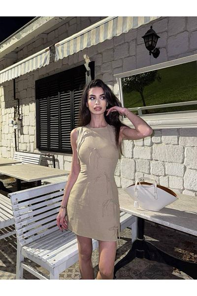 MEECY Φόρεμα με λεπτομέρεια με φιόγκο μπροστά