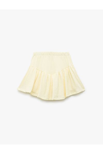 Koton Flounced Wrap Fabric Mini Skirt