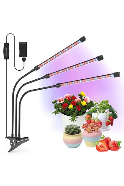 varioshop Lampa UV pentru cresterea plantelor pentru interior cu 3 brate reglabile VarioShop®, lumina LED, 3