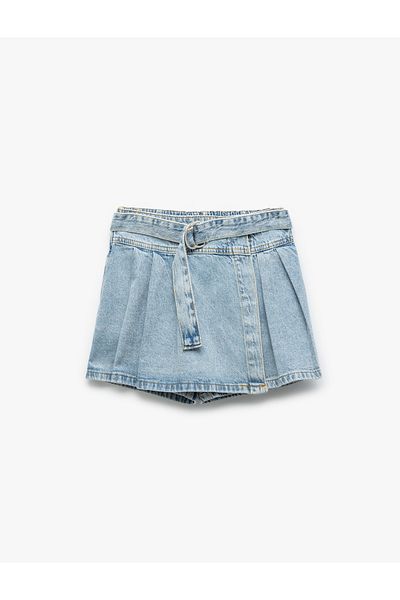 Koton Fusta scurtă din denim cu buzunar din bumbac