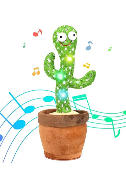 CİYU TİCARET Oynayan konuşan taklitçi ışıklı kaktüs oynayan kaktüs ışıklı