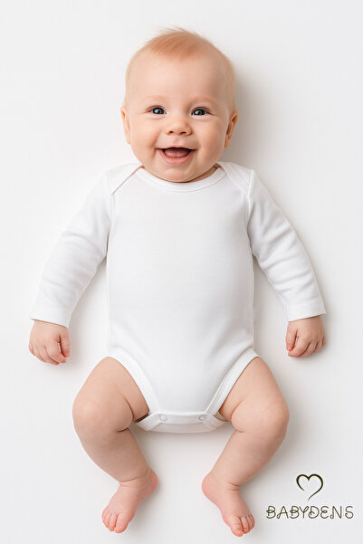 BABYDEN'S بدلة أطفال بأكمام طويلة من القماش الناعم، مزودة بأزرار كبس، ملابس د...