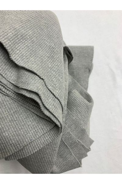 Yiğit Kumaş Gray Camisole (Rib) Fabric, Piece 150X130 cm