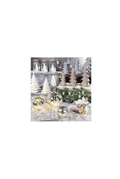 Decorer Figurina Inger polirasina alba argintie 17x9x8 cm