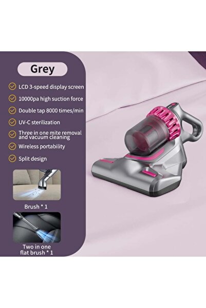 FOXMAG24 Ασύρματη ηλεκτρική σκούπα 4 σε 1, 100W, 260ml, ισχυρή αναρρόφηση, φίλτρο HEPA, γκρι/μωβ