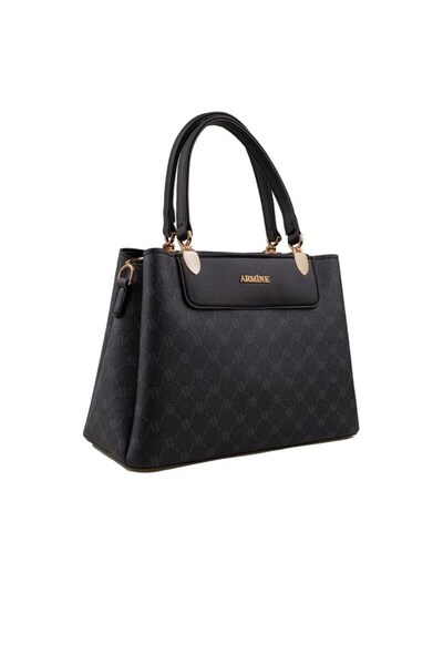Armine Modern Pratik Noktalı Omuz Çantası Siyah Çanta