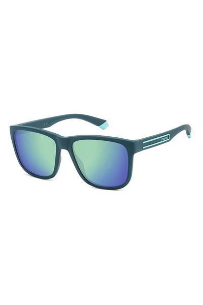 Polaroid Ochelari de soare bărbătești PLD 2155/S PYW/5Z, Albaștri, Dreptunghiulari, 57 mm