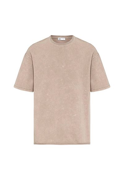 VAMOSCLO Washable Basic Oversize T-Shirt Mink