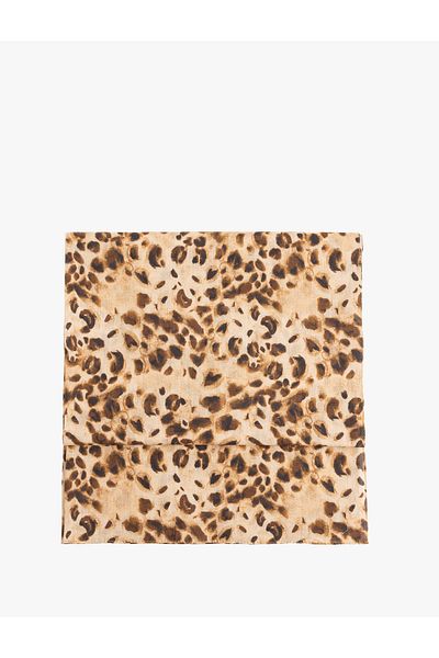 Koton Leopard Square Shawl
