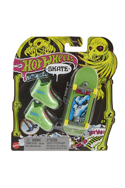 HOT WHEELS Skate Neon Temalı Parmak Kaykay ve Ayakkabı Paketleri HPG21-HVK42