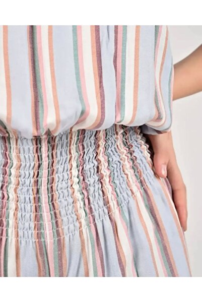MODA Striped Strapless Shorts Jumpsuit Standard Size Jumpsuit 36-42 Sizes Compatible