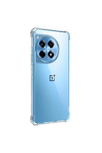 SKYDDAR INNOVATION Carcasă pentru OnePlus 12R, rezistentă la șocuri, transparentă, din silicon subțire, set de autocolante