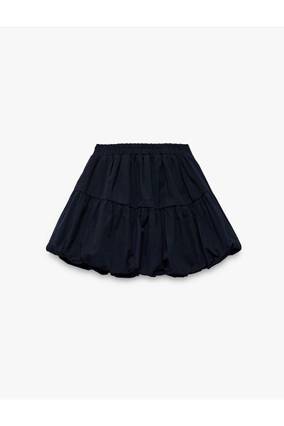 Koton Layered Elastic Waist Balloon Mini Skirt