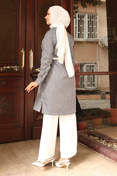 Modamihram Костюм с бродерия на райета, черен, 19261