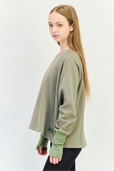 adidas X Parley Women Sportswear Fit Long Sleeves Outdoor Sweatshirt, Olive