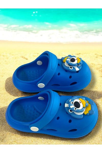 feelup Yumurcak Cold Eva Ruffled Emoji Baby and Kids Slippers. Non-Slip Lightweight Comfortable