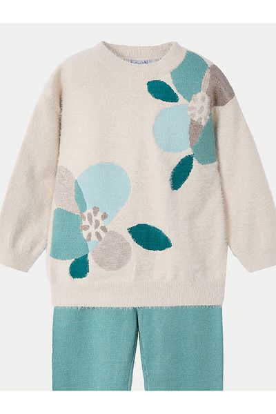 MAYORAL Girl Set of sweater and fabric trousers 4553 Green