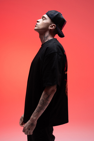 Nhara Unisex Destroy Oversize Μαύρο T-shirt