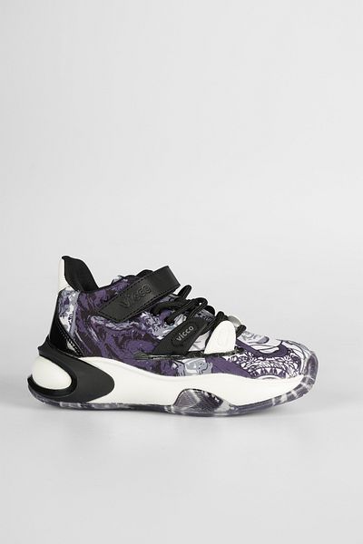 Vicco Universe Printed Boy's Black Sneaker