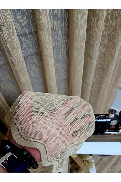 Taç Farbateks Шиття Дощ Простий Прямий Візон Бежевий Колір Не потребує прасування 2-шаровий Плісирований Тюлевий Штор