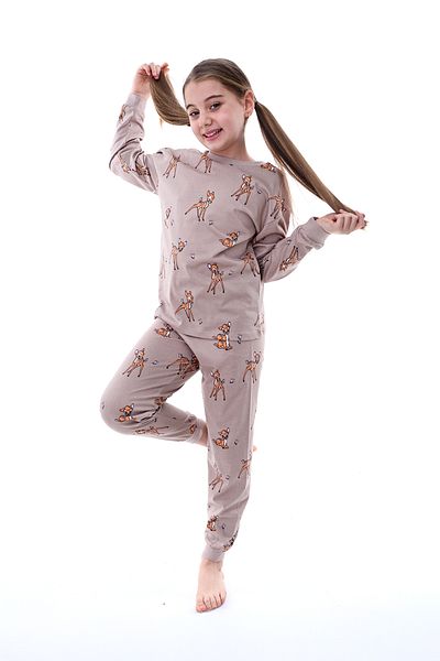 Nisanca Kids Girls' 100% Cotton Patterned Comfortable Pajama Set-Soft and Skin Friendly